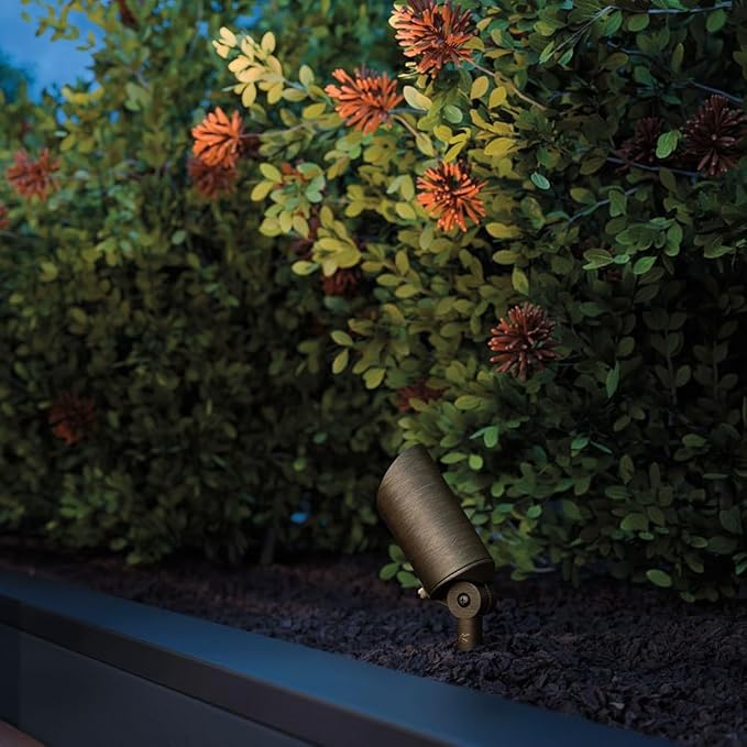 Kichler Brass Fixed Cowl Accent Light (No Bulb) | LW23000