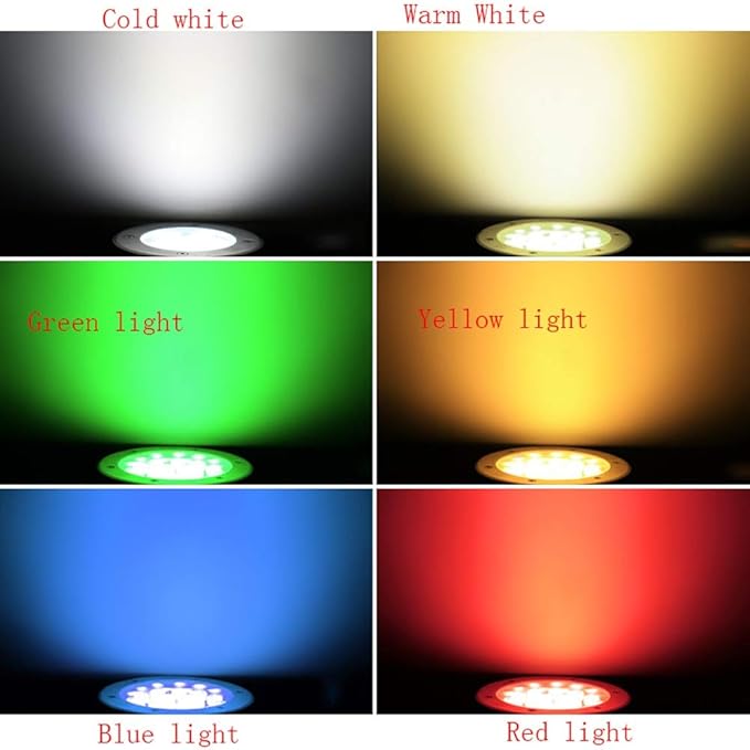 18W Embedded Underground Light Landscape LED Well Lights Ground Lights IP67 Waterproof Spotlight for Driveway Deck Step Fittings