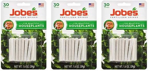Jobe's Indoor Beautiful Houseplants Fertilizer Food Spikes - 30 Pack (Тhrее Pаck)