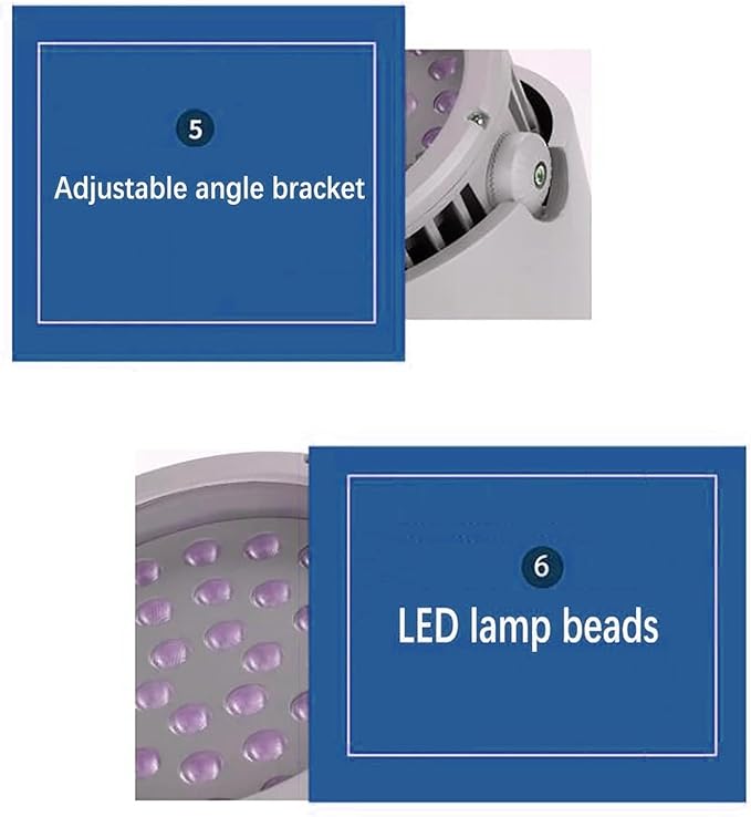 LED Landscape Lights - Outdoor Spotlight AC 220V Adjustable Bracket Ground Light IP67 Waterproof Rotation Spotlight Garden Courtyard Lighting Decoration Floor Lamp Easy Installation