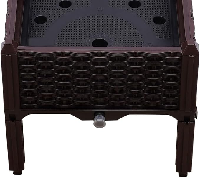 Raised Garden Bed with Legs Outdoor Plant Potting Rack Plastic Garden Raised Bed for Vegetables Flowers Herbs and Backyard Patio