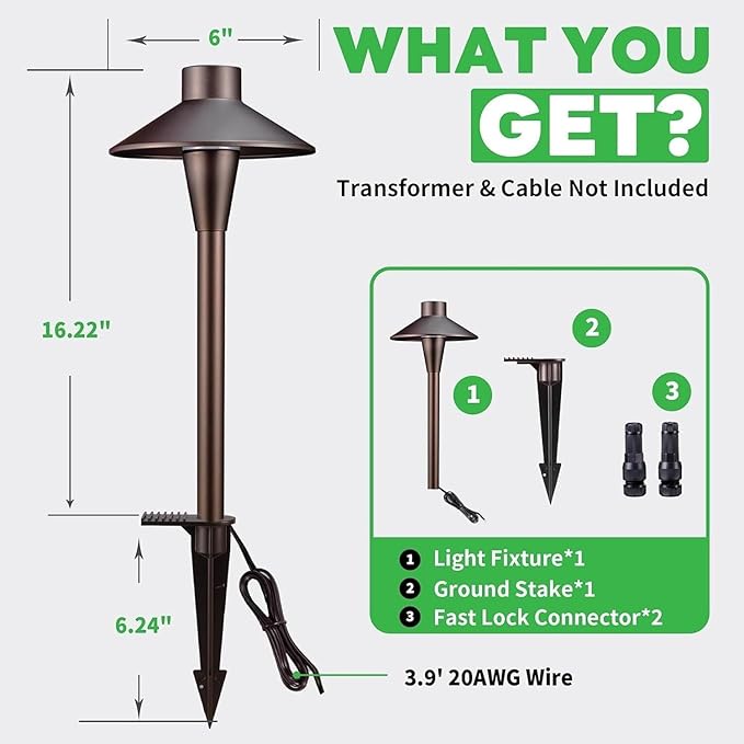 Landscape Path Lights Mushroom Lawn Light Outdoor Waterproof Floor Insert Lighting ORB Aluminum for Yard Walkway Driveway Garden(Warm Light7W(AC24V))