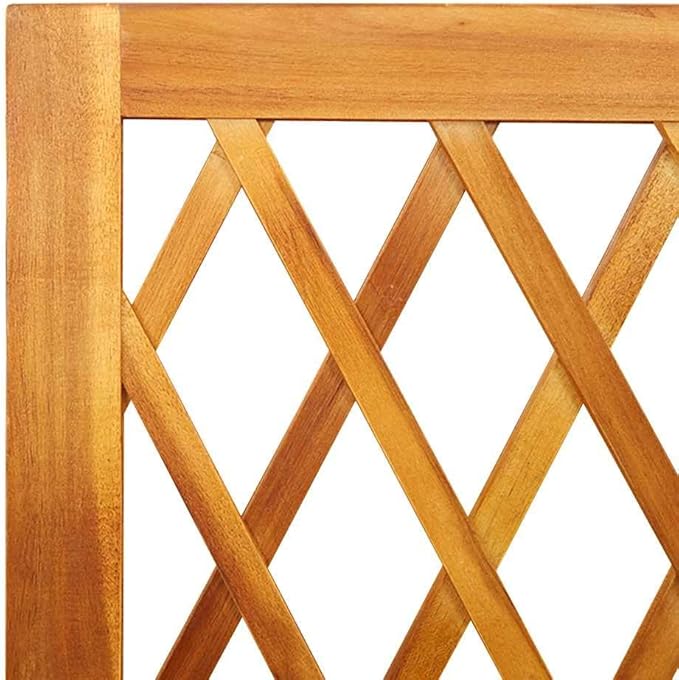 Raised Planter Box with Sturdy Trellis 52 Tall Wooden Elevated Garden Box 21.7 x 11.6 in Solid Acacia Outdoor Planter for Patio Balcony Vegetables and Climbing Flowers