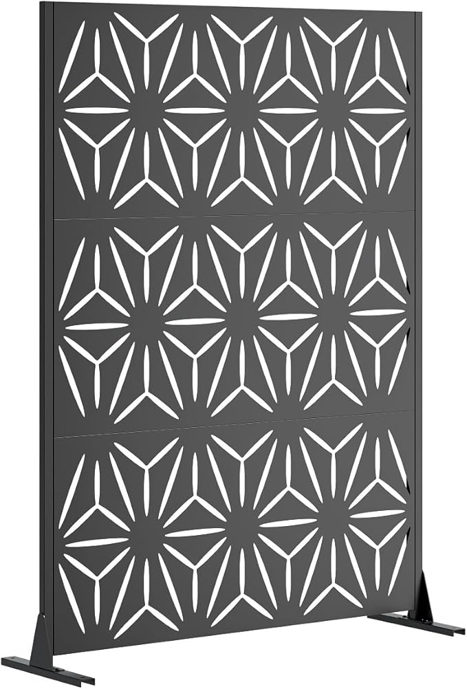 Metal Raise Garden Bed with Trellis Outdoor Indoor 73'' Tall Planter Box with Wheels Large Planter with Drainage Holes &amp Lockable Casters for Climbing Plants Vegetables Vines (Square C)