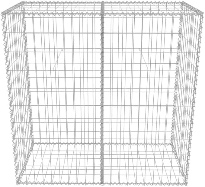 Gabion Basket Galvanized Steel 39.4x19.7x39.4 Gabion Raised Bed Gabion Cages Basket Steel Woven Gabion Net for Backyard Garden