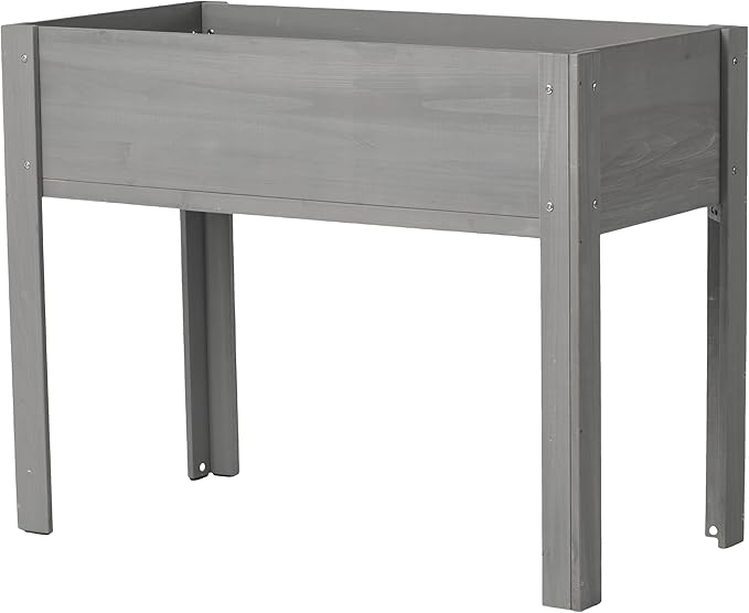 LIFE SKY 40-Inch Raised Garden Bed with Legs: Elevated Wooden Planter Box for Outdoor Plants &amp Flowers - Spacious Design for Balcony Growing in Apartments &amp Small Spaces