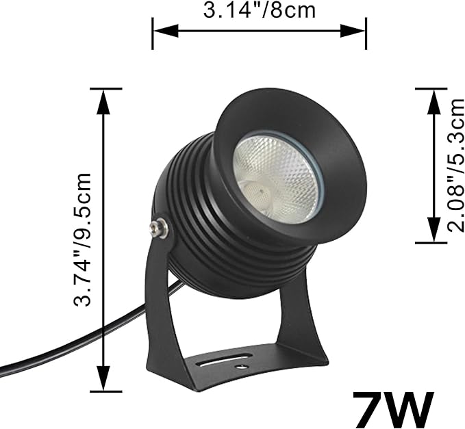Outdoor LED Spotlight Timer Waterproof Bright Outdoor Flag Light Landscape Automatic Mini Lawn Lamp 7W Graden Lights Lawn Decorative Lamp with Plug Courtyard Front Yard Warm White WJTG0010