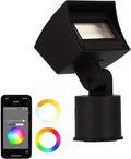 WAC Lighting LED Colorscaping Smart App Controllable Landscape Lighting with RGBWW Color Changing and Tunable White Wall Wash 16W Light in Black