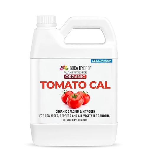 Tomato Cal – Liquid Calcium &amp Nitrogen Fertilizer for Tomatoes Peppers &amp Vegetables | Prevents Blossom End Rot Strengthens Cell Walls &amp Supports Healthy Fruit Development