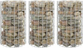 3pcs Circular Gabion Raised Beds Galvanised Steel Outdoor Patio Terrace Lawn Home Gardening Planter Basket Gabion Cage Flower Pot Stand for Outdoor Garden Ø11.8x19.7