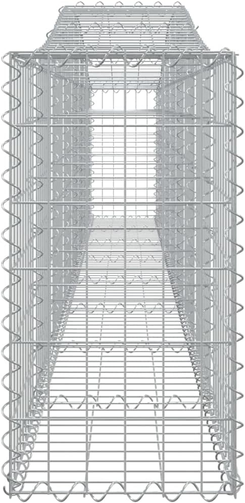 Silver Galvanized Iron Gabion Planter 157.5 x 157.5 x 31.5 in Large Outdoor Garden Raised Boxes for Patio Lawn for Stones Gravel Decorative Barrier