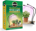 Miracle-Gro Grow Light for Indoor Plants - 10W LED Flexible 2-Head Selectable Spectrum for Indoor Plants Seeds Herbs Flowers Plug-in Anywhere for Any Plant