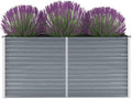 Galvanized Steel Garden Raised Bed Kit Outdoor Planter Raised Garden Boxes Metal Raised Garden Beds for Vegetables Herbs Flowers 63x15.7x31.3 Gray-1152