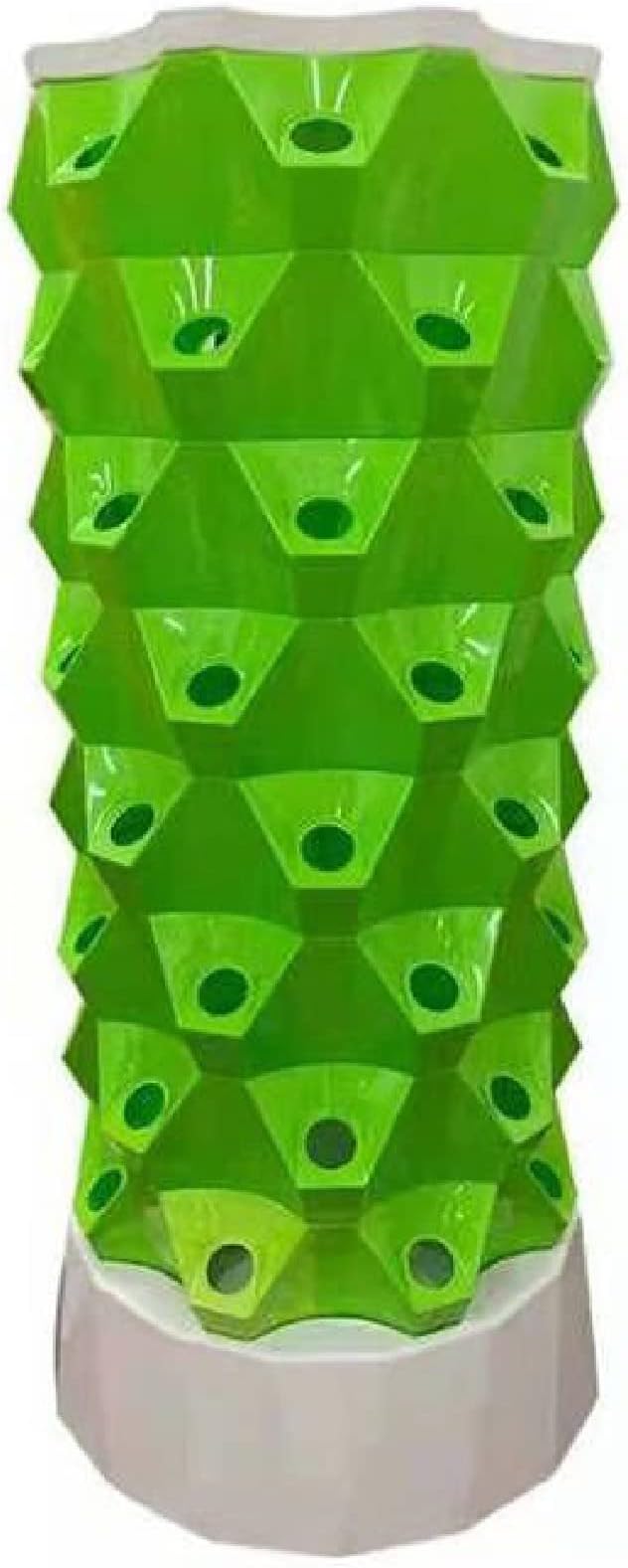 80 Pots Hydroponics Tower Set Cultivation Garden Tower Aeroponics Growing Kit for Indoor &amp Outdoor Grow Fruits Vegetables (Green)