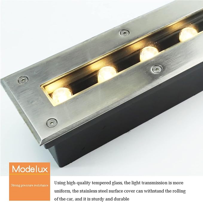 Ground LED Landscape Lights - Outdoor Buried Lights Led Recessed Ground Spotlight Rectangular Underground Light Outdoor Garden Floor Lamp Waterproof Path Lighting Floor