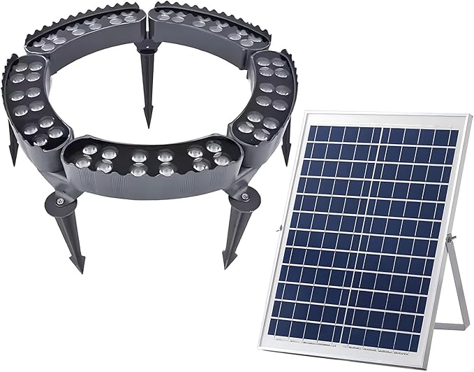 Solar Garden Lights Outdoor Led Ring Tree Light Landscape Spotlights for Driveways Courtyards Park(Green LightPack of 5)