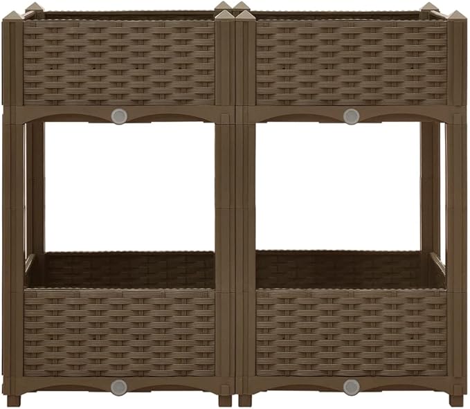 Raised BedGarden PlantersGarden PlantersGarden CenterpiecesGarden BedsRaised Beds for Growing FlowersHerbs and Fruits31.5x15.7x28 Polypropylene