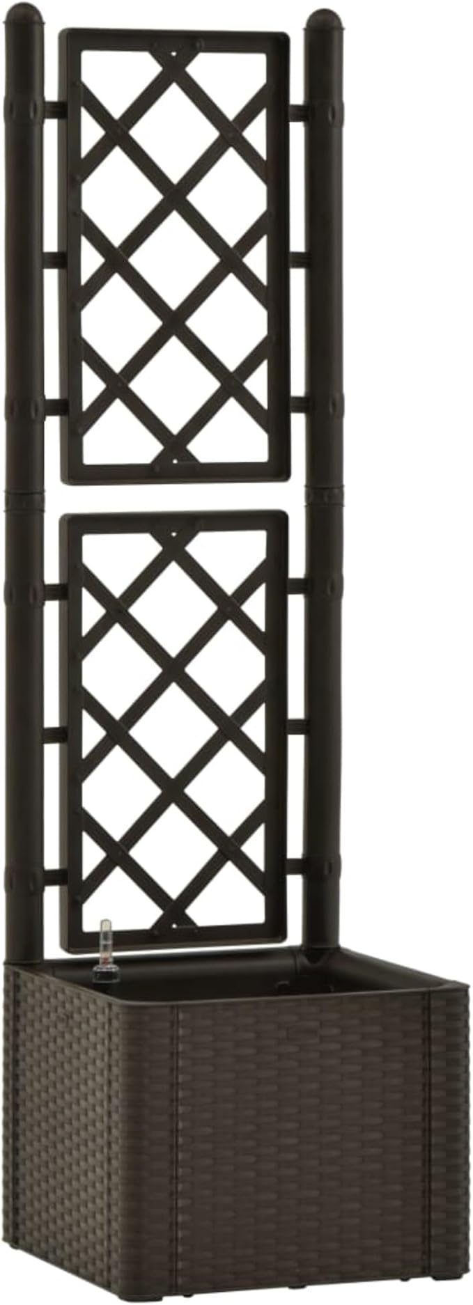 Garden Raised Bed with Trellis and Self Watering System Mocha