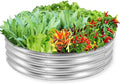 3 ft Galvanized Steel Raised Garden Bed Large Outdoor Metal Planter Box Big Flower Plant pots for Patio Backyard Porch Deck Planting Flowers Vegetables and Herbs (Silver 3 ft)