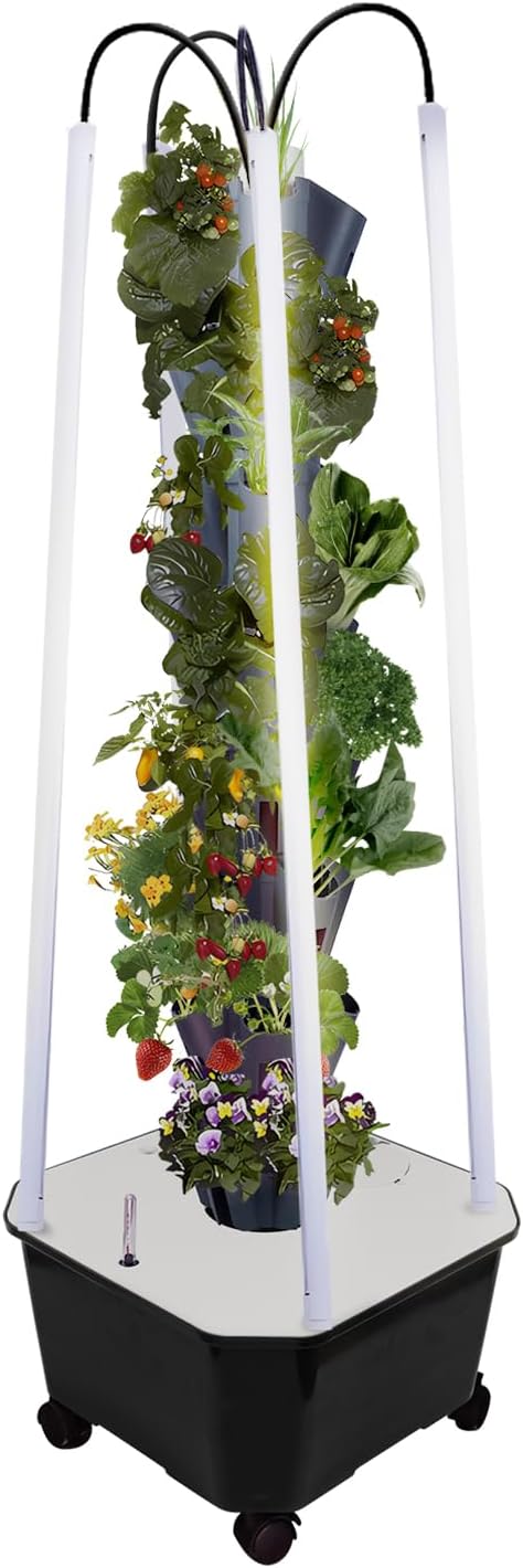 Hydroponic Growing System with Grow Lights Indoor Gardening System Grow Plant Food at Home with 40 Pieces at a time for Fruits Vegetables Herbs and Miniature Greens (No Seedlings Included)