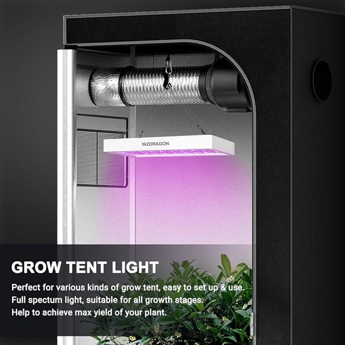 Upgraded BW1000 LED Grow Lights Double Chips Full Spectrum for Greenhouse and Indoor Plant Veg and Flower Growing [White]
