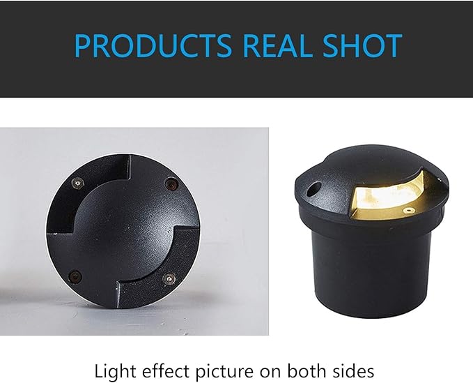 YANYO Ground LED Landscape Lights - Outdoor Buried Lights AC85-110V LED Spotlight IP65 Waterproof Walkable Outdoor Avenues Paths Garden Lighting Recessed Ground Light(Blanc12W) (Blanc 18W)