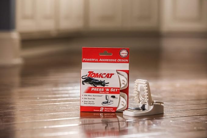 Tomcat Press 'N Set Mouse Trap 2 Traps/Pack (7-Pack)