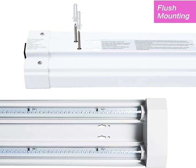 AntLux 4ft LED Grow Lights 50W Full Spectrum Integrated Growing Lamp Fixtures for Greenhouse Hydroponic Indoor Plant Seedling Veg and Flower Plug in ON/Off Pull Chain Included
