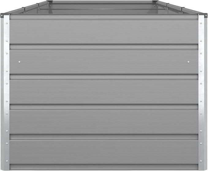 Galvanised Steel Raised Garden Bed Metal Planter Box for Outdoor Plants Vegetable Herb 114.17x39.37x29.53 Light Gray-222
