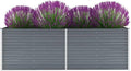 Garden Raised BedFlowerpotsPlantersRaised Garden PlanterRaised Planter Boxfor Indoor Outdoor VegetablesFruitsPotatoFlowersGalvanized Steel 94.5x31.5x31.3 Gray