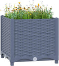 Raised Bed Garden beds Outdoor Raised Flower Bed Standing Planter Gardening Box Suitable for Orchard Courtyard Arboretum Nursery 15.7x15.7x15 Polypropylene