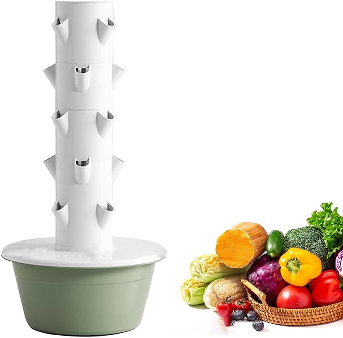 Hydroponics Growing System Kit Vertical Garden Planter with Grow Lamp Adjustable Hydroponic Garden Hydroponics Growing Tower 20/28/36 Pods Smart Home Indoor Gardening System 9Layer