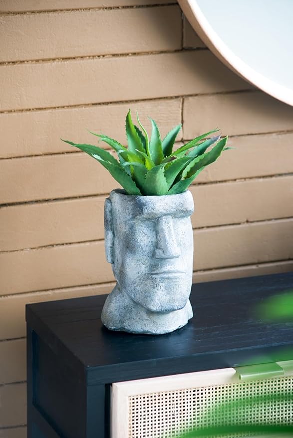 5x5.5x9 Easter Island Cement Planter