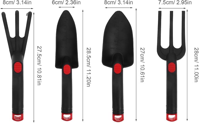 Mini Gardening Tool Set 4pcs with Garden Trowel Digging Fork and Soil Scoop for Yard and Indoor Planting Portable Hand Tools for Gardening Supplies and Farm Use