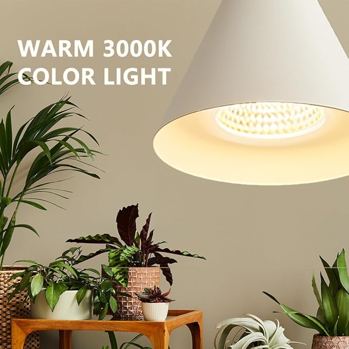 Hanging Grow Lights for Indoor Plants Full Spectrum with Timer and 15FT Power Cord 20W Pendant Plant Lights for Indoor Growing Large Tall Plant Garden Flowers Greenhouse(White)