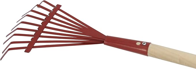 FixtureDisplays Kids Garden Tool Set 28 Long Toy Rake Shovel and Leaf Rake Reduced Size 3-Piece 15210-RAKE+RAKE+Shovel