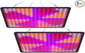 2 Pack 2000w Update New LED Grow Light Panel 225Leds Lamp for Indoor Plants Sun Like with White UV IR LEDs Grow Tent Greenhouse Veg and Bloom Seedlings Hydroponics Full Spectrum US Plug with Hook