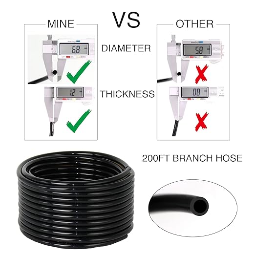 Drip Irrigation Kit MUCIAKIE 233FT Irrigation System Automatic Patio Misting Plant Garden Watering System with 1/4 inch 1/2 inch Black Distribution Tubing Hose Adjustable Nozzle Emitters Sprinkler