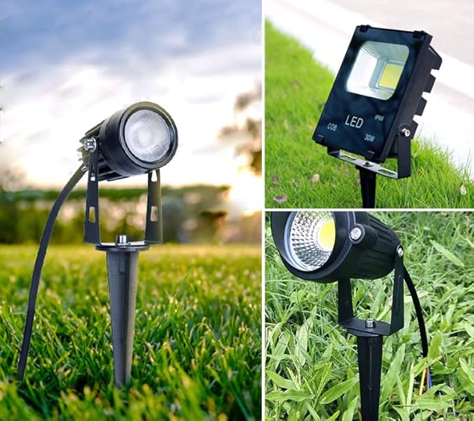 Cast Aluminum Plug Floodlight Ground Accessories 5.9 Inches High Floor Plug Bracket Landscape Spotlight Accessories For Outdoors Garden Set Of Four