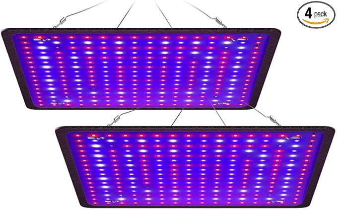 2Pack 500W Indoor Plant Light AC100-277V Hydroponic Vegetable Fruits Bonsai Fill Lamp UV/IR Greenhouse Tent Flowers Succulent Potting Moss Cactus Seeds Cultivation Lighting US Plug with Hook Hanging