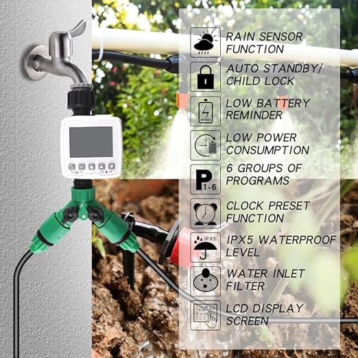 Automatic Irrigation System Home Drip Irrigation Watering Kits System Sprinkler with Smart Controller for Garden Bonsai