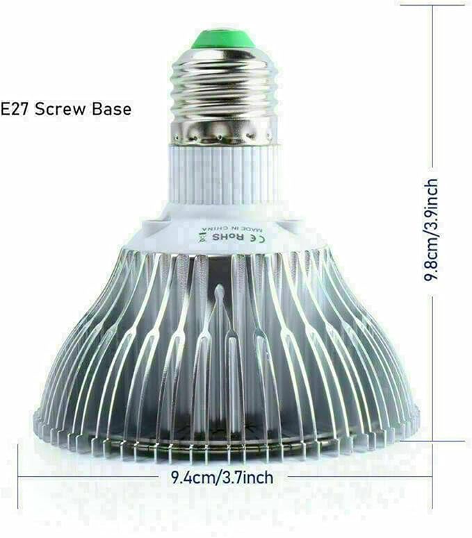 50W E27 LED Grow Light Bulb Full Spectrum Sunlike Lamp Indoor Plant Flower Bloom