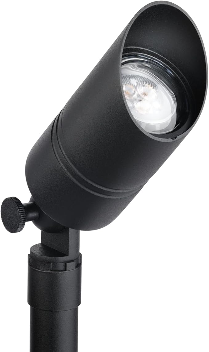 Kichler 5 Black Brass MR16 12V Drop-in Accent Fixture Landscape Lighting (2.25 x 5.25) 15475BKB