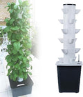 Hydroponics Growing System Vertical TowerHydroponic Vertical Tower 2/3/4/5/6 -Story 10/15/20/25/30-hole hydroponic Tower hydroponic Planting System for Gardening Lover (6 layers/30 Holes)