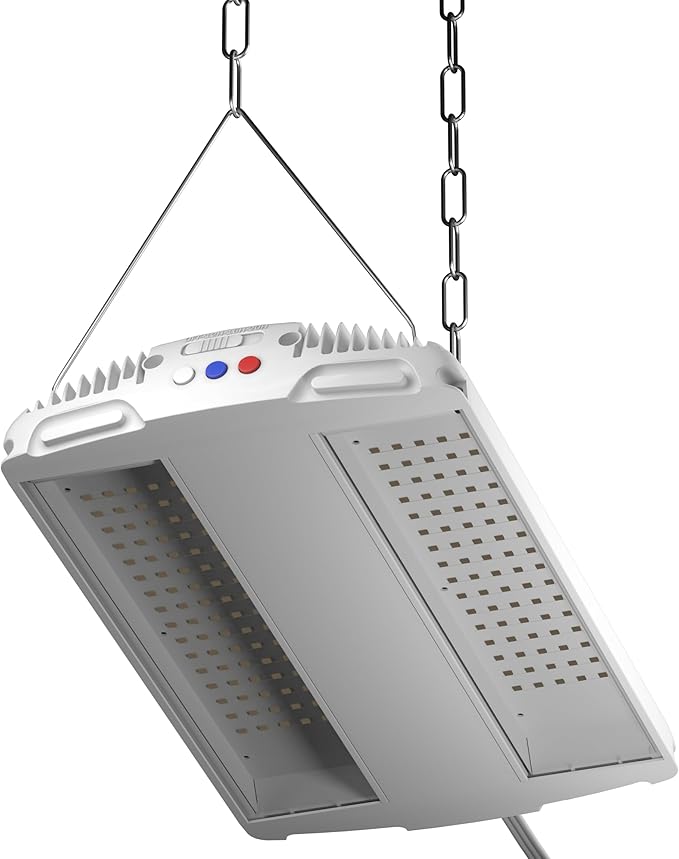 Good Earth Lighting 14-in 1-Light 78-Watt Selectable Spectrum LED Grow Light 117 PAR/PPF Auto On/Off Timer White
