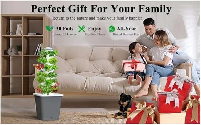 Hydroponics Tower Indoor Growing System Vertical Hydroponics Garden Tower 5/6-Layers 15/18-Plants Indoor Garden Tower for Indoor Herbs Fruits Vegetables5th