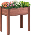 Sturdy Elevated Garden Bed with Legs for Easy Access Growing of Vegetables Herbs Flowers and Fruits Outdoors (Planter 31 * 16 * 30'' Brown)