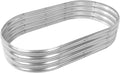 Oval Galvanized Planter Box Metal Raised Garden Bed - 0.8MM Thick- Ideal for Outdoor Gardening and Planting of Vegetables Flowers Fruits Succulent Plants and Others (Silver 5X2.7X1 FT)