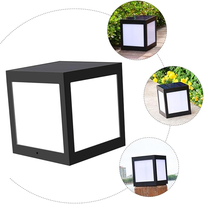 1Pc Solar Wall Light Durable Outdoor Landscape Lighting Easy Installation Solar Energy LED Light for Garden Patio Black