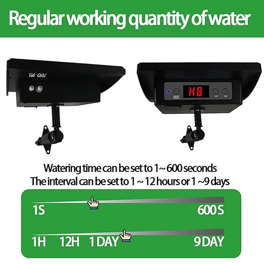aqxreight Solar Automatic Drip Irrigation Kit System Solar Powered Auto Irrigation Set with 15 Drippers Which is Wear to of SystemSolar Automatic Drip Kit